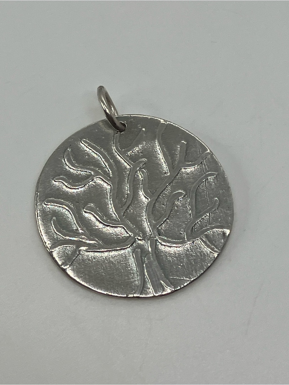 .999 Fine Silver Artisan Tree of Life Round Coin Pendant